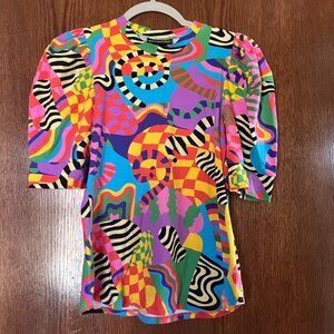 EUC Nooworks Size Small Party Time Puff Top